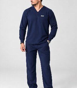 Palmaris V Neck Long Sleeve Scrub - Men