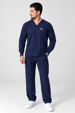 Palmaris V Neck Long Sleeve Scrub - Men