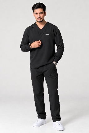 Palmaris V Neck Long Sleeve Scrub - Men