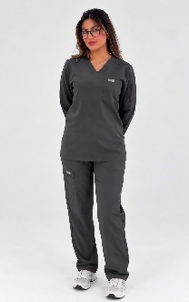 Palmaris V Neck Long Sleeve Scrub - Women